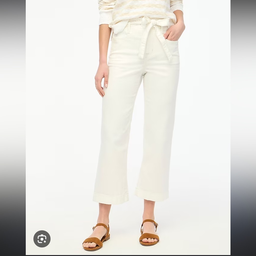 NWT J.Crew White paper-bag jean